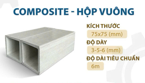 Hộp Nhựa Composite 75x75x6ly